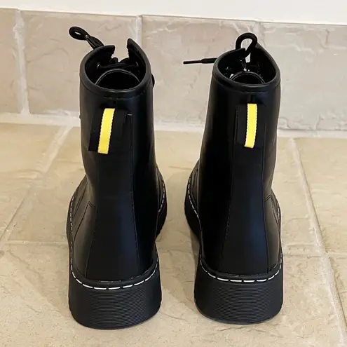 Catherine Malandrino 🆕 Helli lace up combat moto boots faux leather blac…