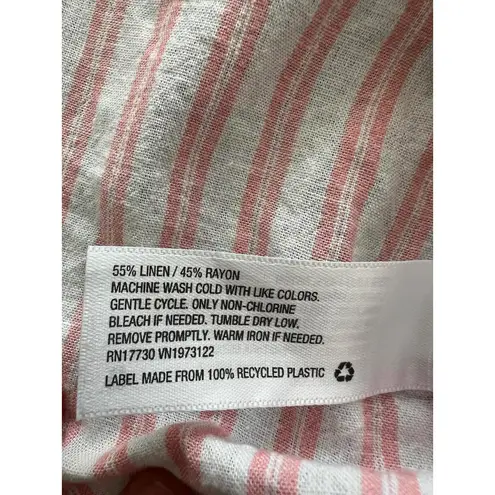 Universal Threads Universal Thread Oversized Linen Blend Striped Button-Up Shirt - Size S - Image 5