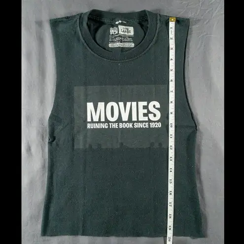 Threadless movies ruin books cropped muscle tank Black