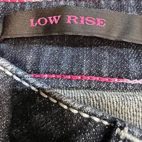 Vintage Rock 47 by Wrangler Low Rise Bootcut Jeans Cross Embroidered Y2K Sz 3/4 Blue