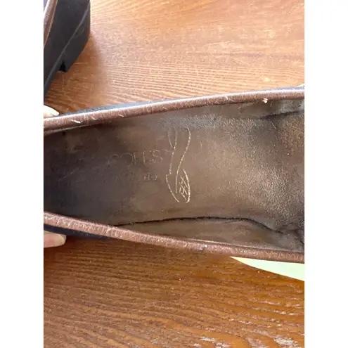 Aerosoles Size 6W Loafers Shoes Brown Trim on Black Low Heel