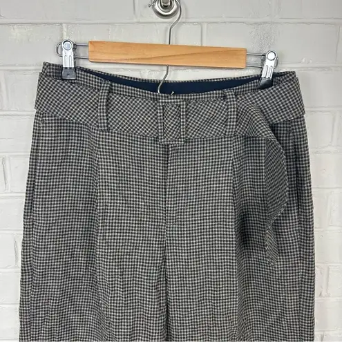 Banana Republic Wool Blend Plaid Wide Leg Flannel Pant Size 4