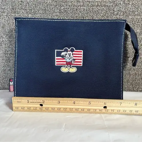 Disney  Store Mickey Mouse Zippered Pouch Purse Americana USA Stars Patriotic‎