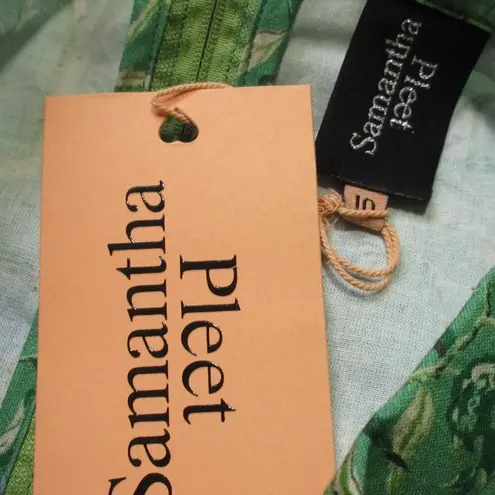 NWT Samantha Pleet Passion Mini in Green Wallpaper Floral Print Dress 10