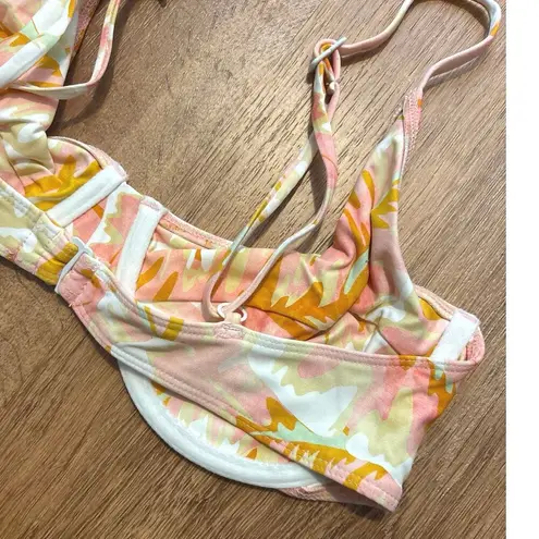 Stone Fox Swim NWT Conch Bikini Top - Hot Tropix Print Size XL