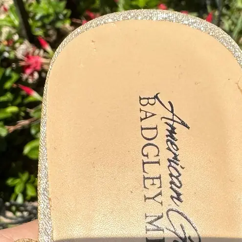Badgley Mischka American Glamour gold sparkly heels sz 6