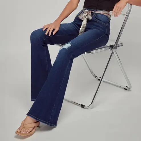 Nature Denim Nature Denim Lexi High Rise Flare Jeans Distressed Size 13/30