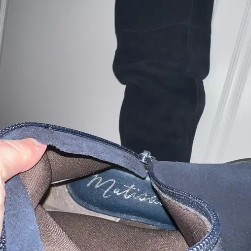 Matisse Camila Suede Tie Boots Blue Size 6