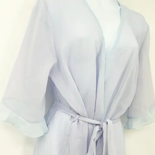 secret treasures Womens Lounge Sleep Nightie Tie Waist Sheer Robe Size M Lilac