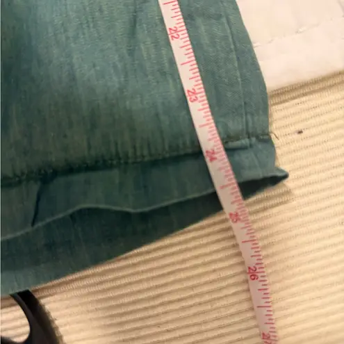 Highlight Sage Green Linen Paperbag Waist Cropped Wide