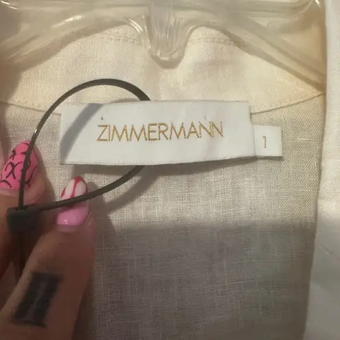 Zimmermann Shirt Mini Dress in size 1 which is equivalent to a US 6