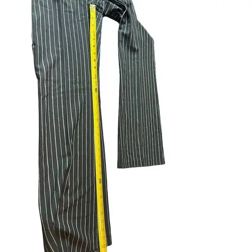 Stooshy Black White Pin Stripe Flare Career Dressy Size 7 Pants NWT