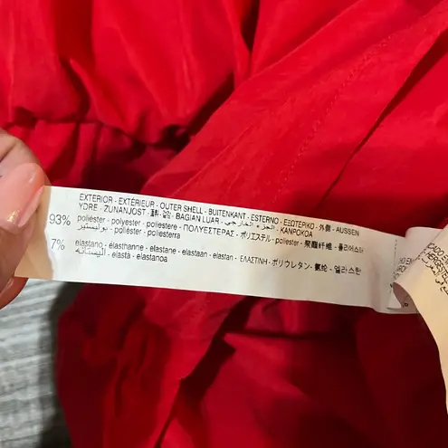 ZARA  Blogger Favorite Ruched Bow Mini Dress in Red