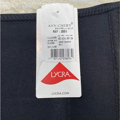 WAIST TRAINER ABDOMEN CONTROL LATEX FIT SIZE XS / NEW WITH TAG AND PACKAGING Blue