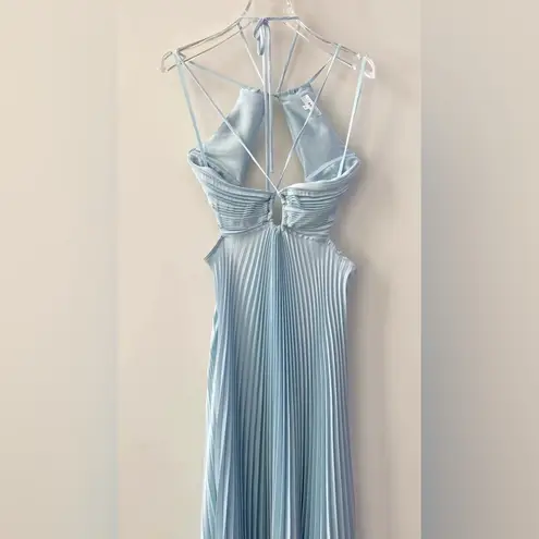 ALC Frank A.L.C Moira Satin Pleated Maxi Dress 2