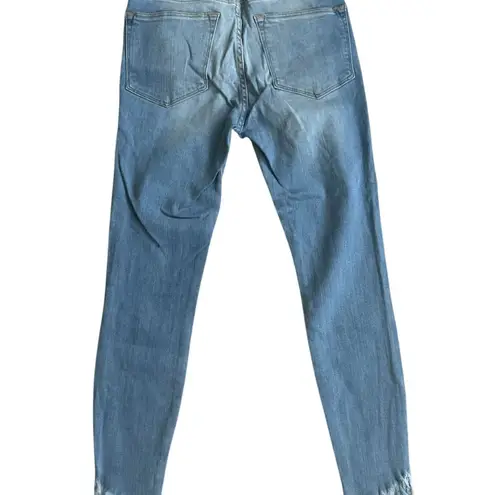Frame Light Wash Fringe Ankle Le High Skinny Jeans Size 27