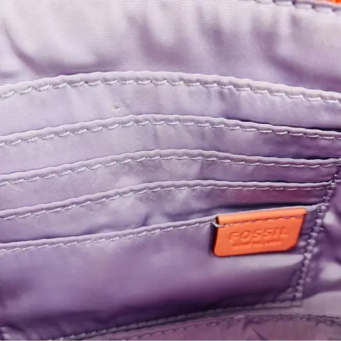 Fossil  Printed Crossbody Wallet Minibag Mint Coral