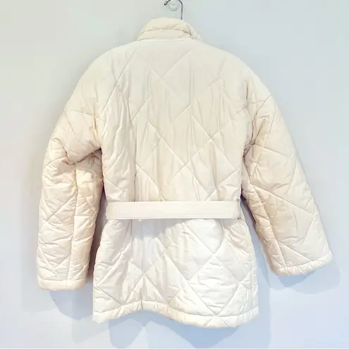 Bogner Puffer Winter Coat Jacket Women’s M Ivory Belt Vintage SEE DESCRIPTION Size M