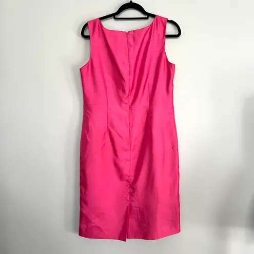 Le Suit Hot Pink Sleeveless Sheath Dress