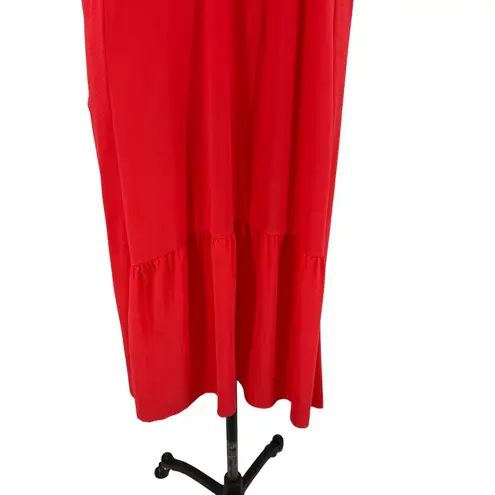 Sweaty Betty Explorer Ace Midi Dress Sleeveless Lightweight Red Size Large