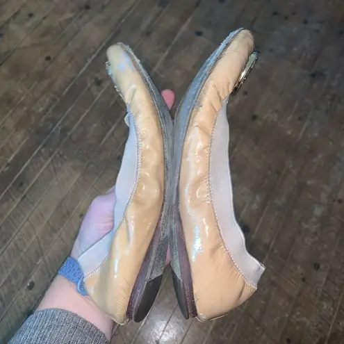 Tory Burch  leather 6.5 tan slip on business casual ballet flats