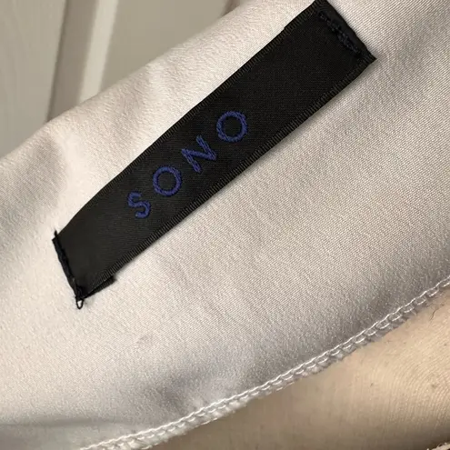 Chic Asymmetrical Navy Dress with Equestrian Design Blue