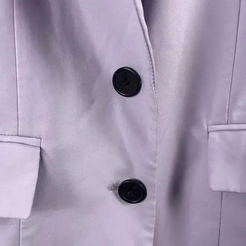 Avec Les Filles Women's Boyfriend Lined Blazer Size M Lavender shoulder pads