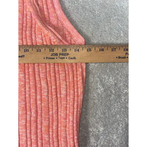 Pilcro Anthropologie Sleeveless Top Ribbed Knit Sweater Tank Coral Casual Large