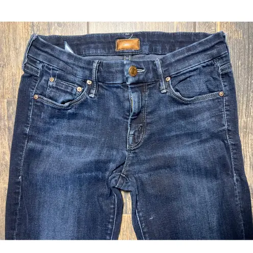 MOTHER The Looker Jeans Womens SZ 26 Dark Wash Skinny Fit Denim Coffee Tea Or Me Blue