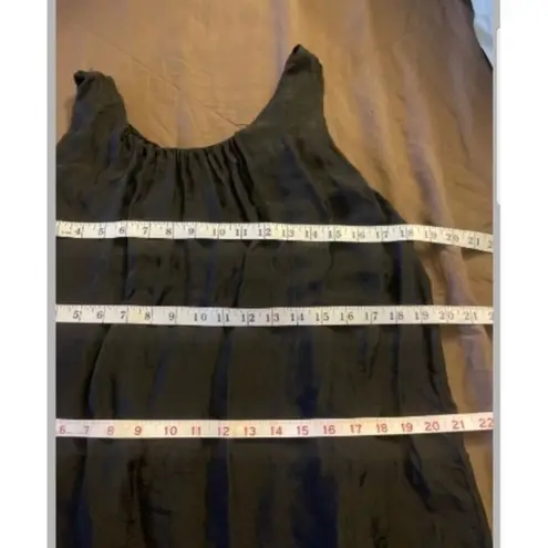 Pinto Ranch Silk Tank Top Womens Black Western Made in Italy Ajah Size Medium