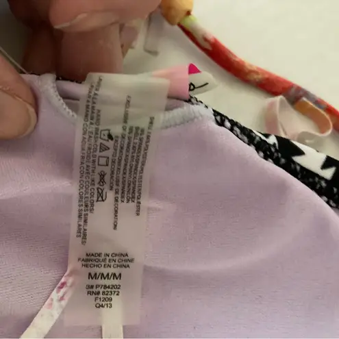 Raisin's 🌞NWT Aztec Print Padded Bra Top & Watercolor Bikini w/ Fringe A