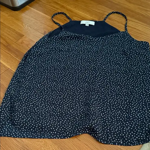 Loft  Women's Black and White Patterned Camisole - Image 1