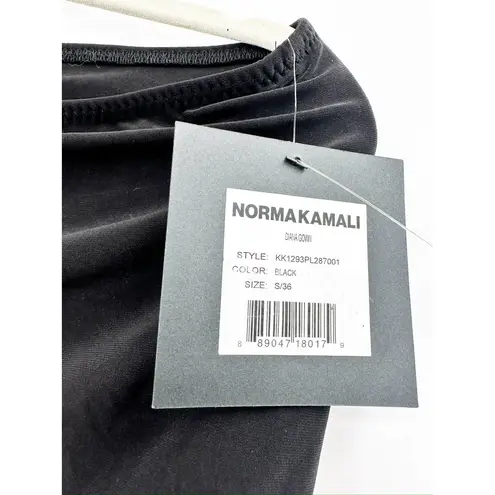 Norma Kamali Diana Black One-Shoulder Ruched Stretch Jersey Gown Size S NWT