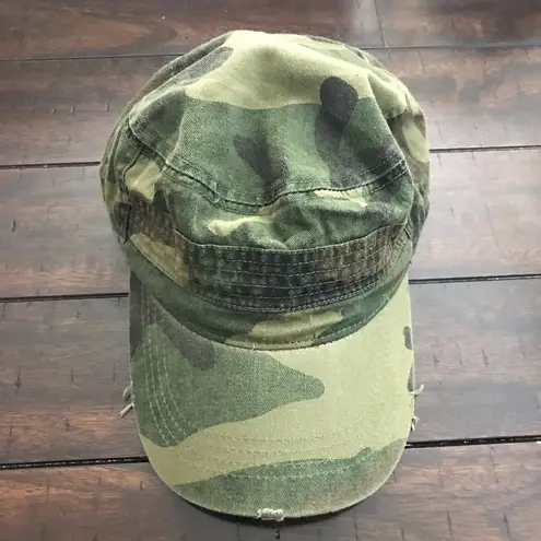 Madden NYC distressed camouflage cadet baseball cap