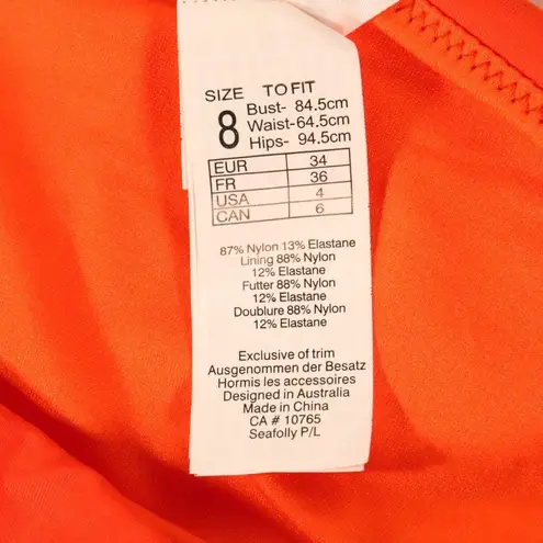 Seafolly NWT Active Ring Side Hipster in Tangelo