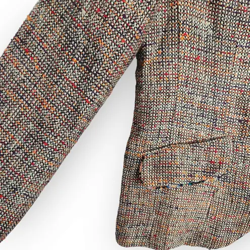 American Vintage Vintage Coldwater Creek Funky Colorful Tweed 3 Button Blazer Suit Coat Jacket L