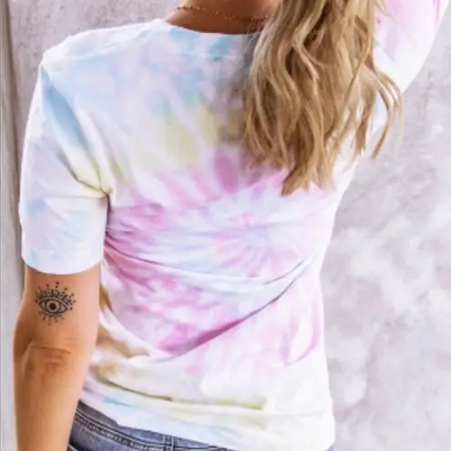 Tie Dye Graphic Print T