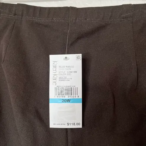Karen Kane chocolate brown pull on piper ankle length pants size 20W