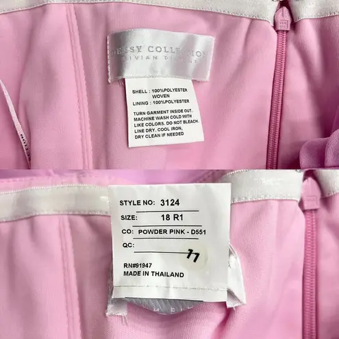 Dessy Collection Off the Shoulder Pleated Cap Sleeve Maxi Dress Powder Pink 18