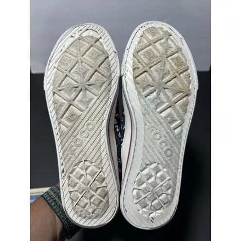 Houston Texans Women's Low Top Repeat Print Canvas Shoe Size 9 Blue