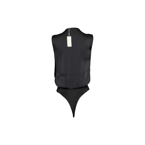 FAVORITE DAUGHTER Sleeveless Date Bodysuit, Black, Large Black