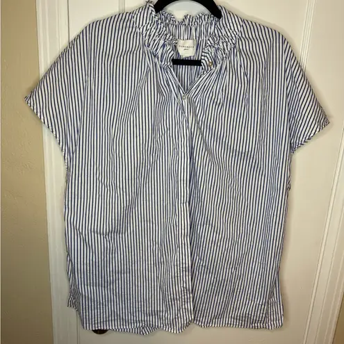 Tuckernuck POMANDER PLACE Blue Stripe Rae Blouse size xxl