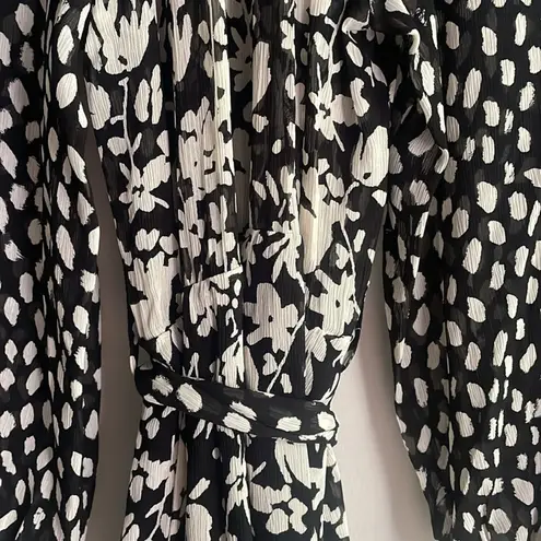 Ba&sh Fiona Long Sleeve Dress Noir Floral