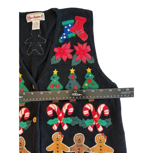 VTG Bechamel Knit Christmas Sweater Vest Novelty Holiday, Ugly, Teacher L