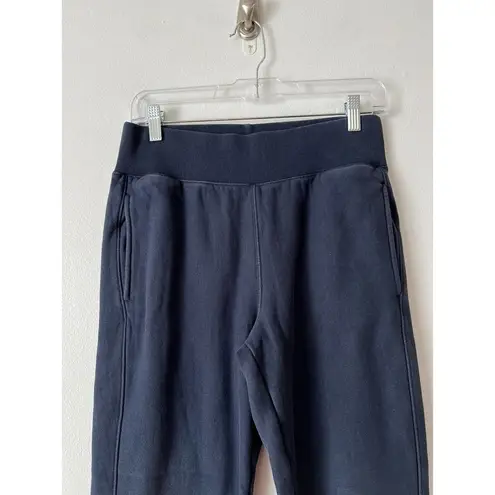 Champion  Reverse Weave Blue Retro Spell Out Fleece Lined Womens Joggers Small