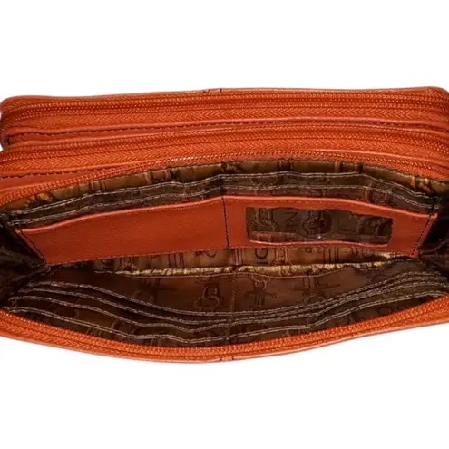 Tignanello Leather Crossbody Bag Orange