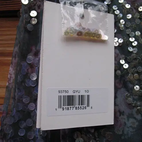 Mac Duggal 93750 Womens Embellished Illusion Long Sleeve Faux Wrap Gown Dress