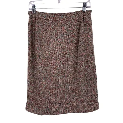 Missoni Vintage Confetti Cotton Blend Boucle Knit Faux Wrap Skirt Size Small