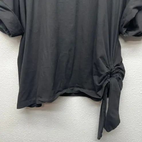 Eloquii Womens Black Top Size 22/24 Ruched Side Modest Contemporary Casual Chic
