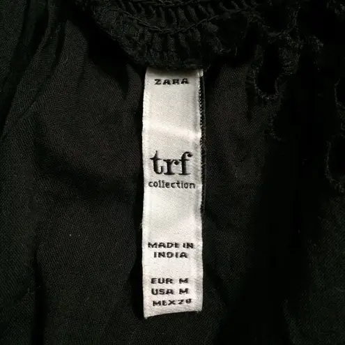 ZARA  trf Off The Shoulder Eyelet Blouse